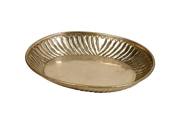 PRATO DECORATIVO DE METAL ALPACA GRANDE