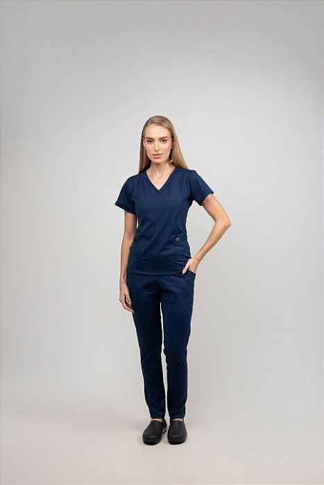 Scrub Feminino Tecnológico Poliamida com Bolsos