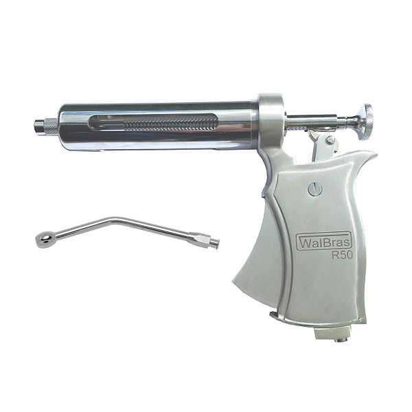 Vacinador Seringa Pistola Veterinária com Bico Dosador Para Gado Cavalo Ovelhas R50 Walmur