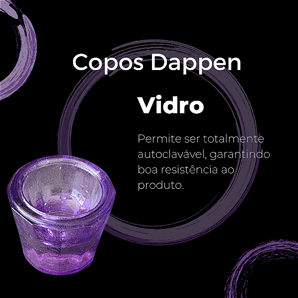 Pote Dappen Colorido - Vidro Roxo (Oferta)
