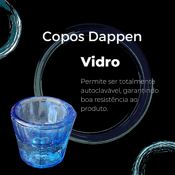 Pote Dappen Colorido - Vidro Azul (Oferta)