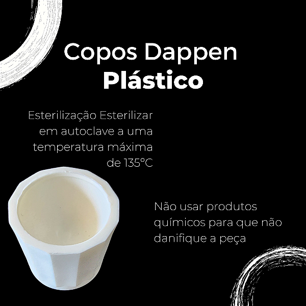 Pote Dappen Colorido - Plástico Cor Branco