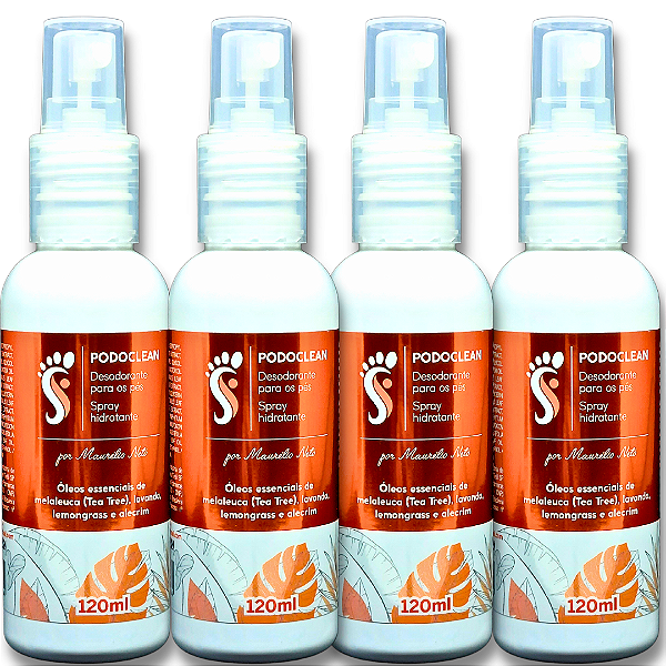 Kit Podoclean -(4) Desodorante para os Pés - 120ml (SUPER OFERTA)