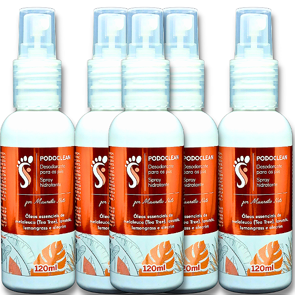 Kit Podoclean -(5)Unidades Desodorante para os Pés - 120ml (SUPER OFERTA)