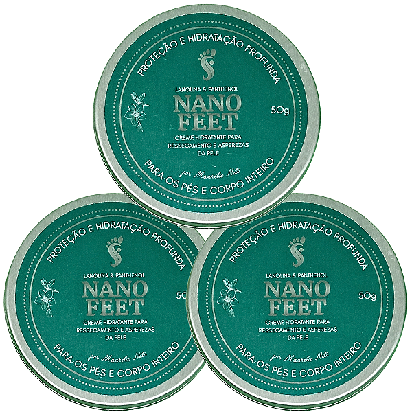 KIT Nanofeet 50g - (3)Unidades Creme de Hidratação para Rachaduras