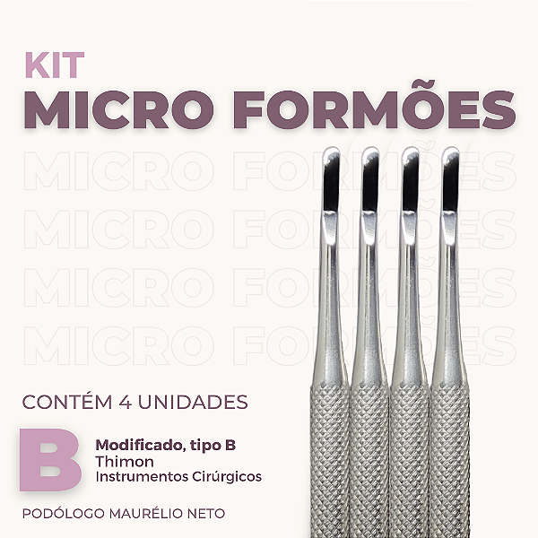 Kit Micro Formão Modificado tipo B -Thimon 4 Unidades