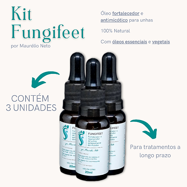 Kit Fungifeet (3) unidades - Podólogo Maurélio Neto(SUPER OFERTA)