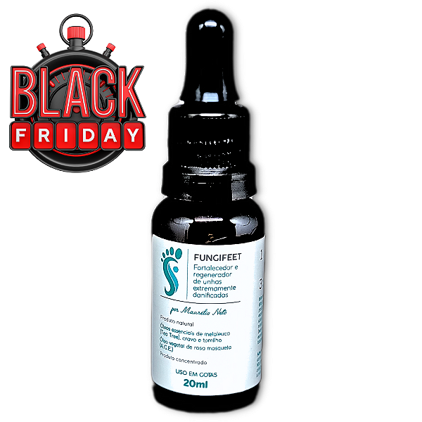 Fungifeet antimicótico fortalecedor e regenerador de unhas fracas com micose e fungo 100% natural 20mL podólogo Maurélio