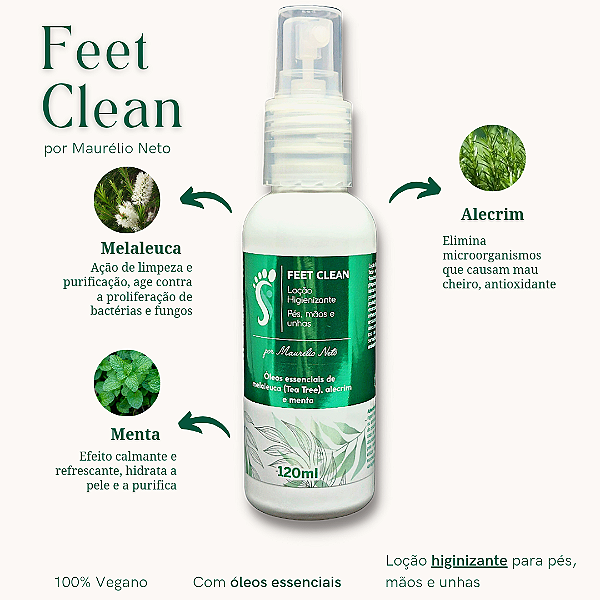 FEET CLEAN - 120ml - Promoção enquanto durar o estoque