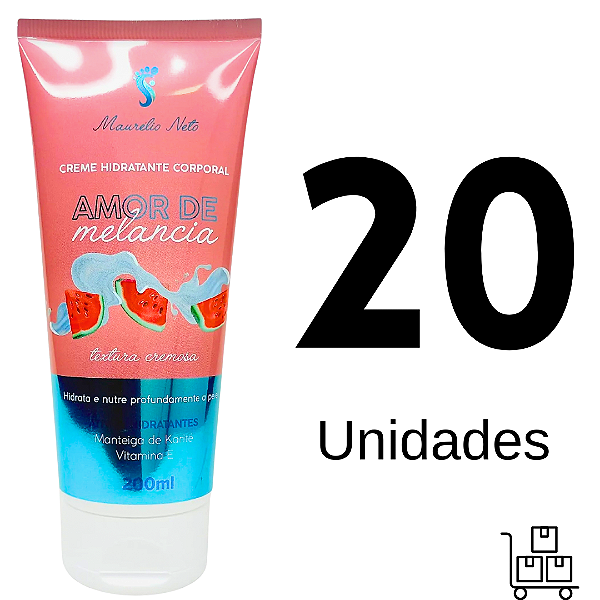 AMOR DE MELANCIA CREME HIDRATANTE CORPORAL - 200ml (20) UNIDADES