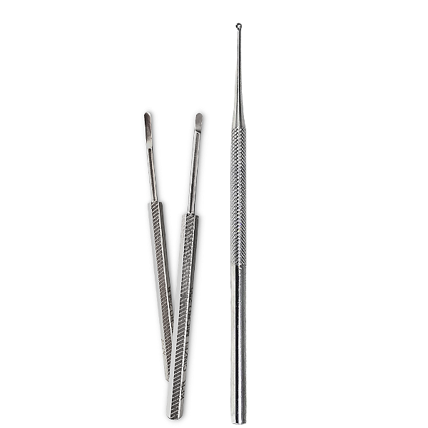 KIT DE PODOPEDIATRIA BABY CURTO , BABY PONTA ALONGADA E CURETA SIMPLES 261 C