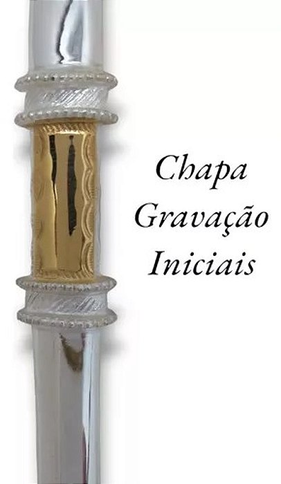 Bomba De Chimarrão Cano Chato Prata 600 Com Rosca