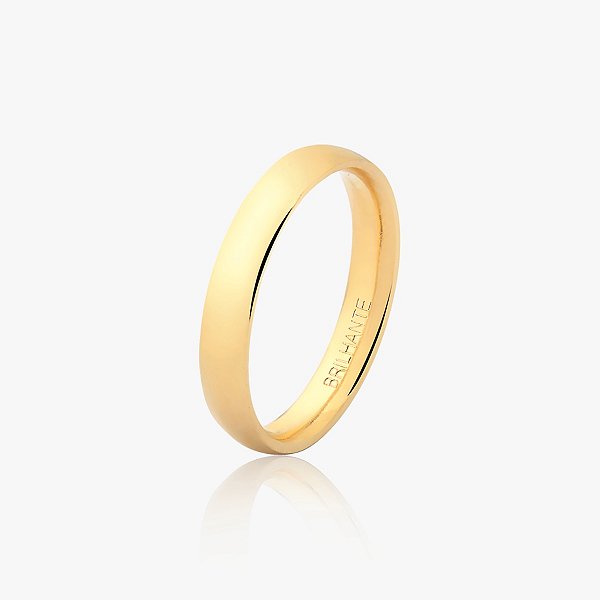 Aliança  Tradicional anatômica  ouro 18k 750 garantia Eterna