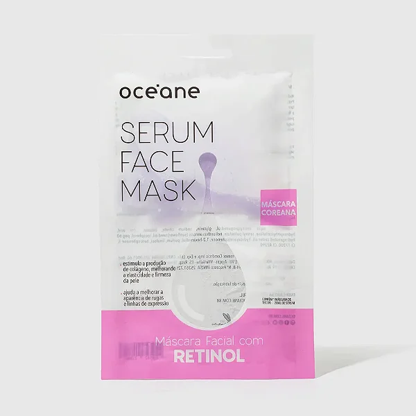 Máscara Facial com Retinol - Serum Face Mask 20ml