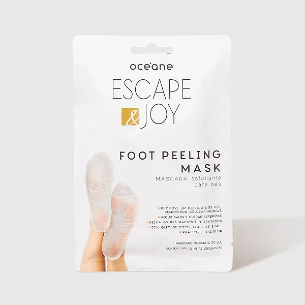 Máscara Esfoliante para Pés com Óleo de Coco - Foot Peeling Mask 1 Par