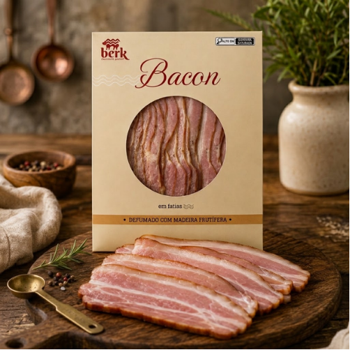 BACON DEFUMADO- FATIADO EM TIRAS 250G - PREMIUM