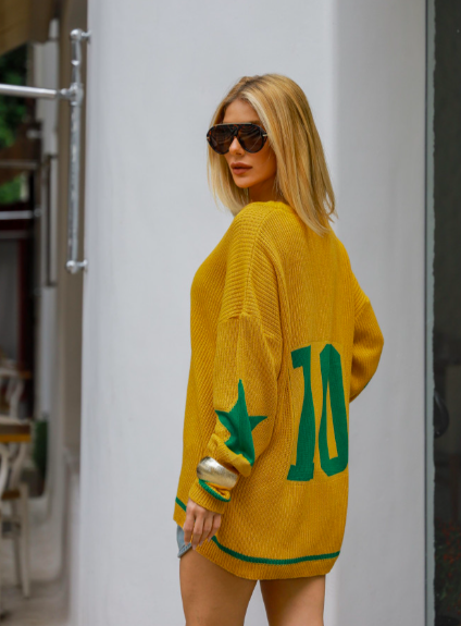 Blusa Tricot Brasil Star