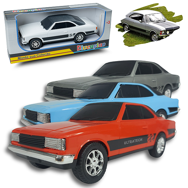 Kit 3 Brinquedo Carrinho Miniatura Opala Ss Clássico