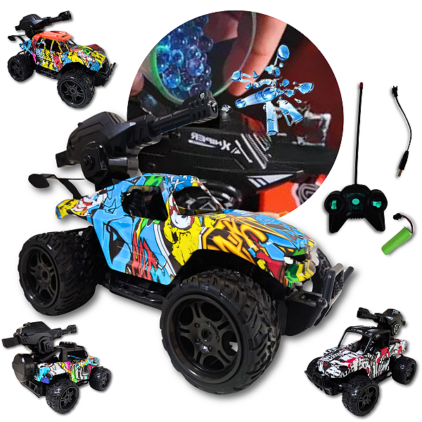 Carro De Controle Remoto 4x4 Rally Lança Bolinha Gel Grande Lançamento Resistente