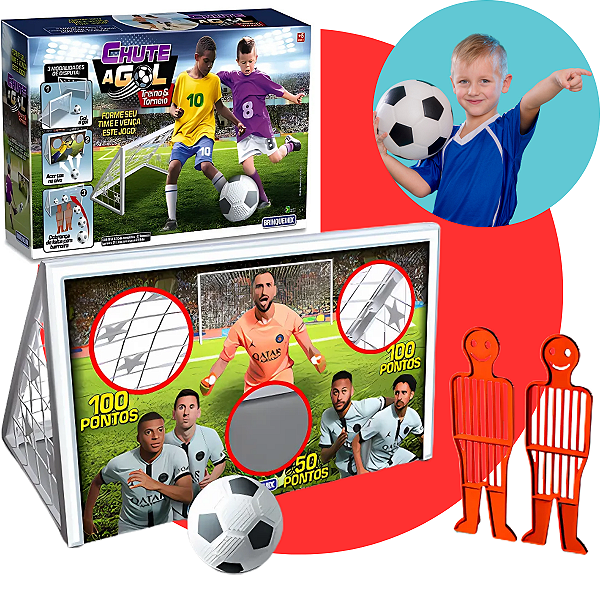Kit Com 2 Gols De Futebol + Bola E Bonecos Barreira Infantil Envio Imediato