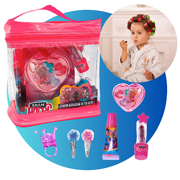 Bolsa Kit Maquiagem Infantil Makebrinq Envio Imediato