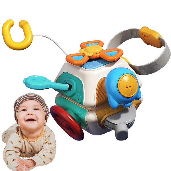 Brinquedo Educativo Sensorial 6 em 1 Cubo Interativo com Atividades para Bebê e Crianças ENVIO IMEDIATO