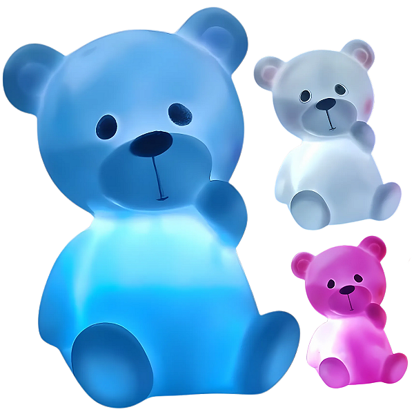 Luminaria Urso Infantil Realista Abajur Decoração Para Quarto Sala Envio Imediato