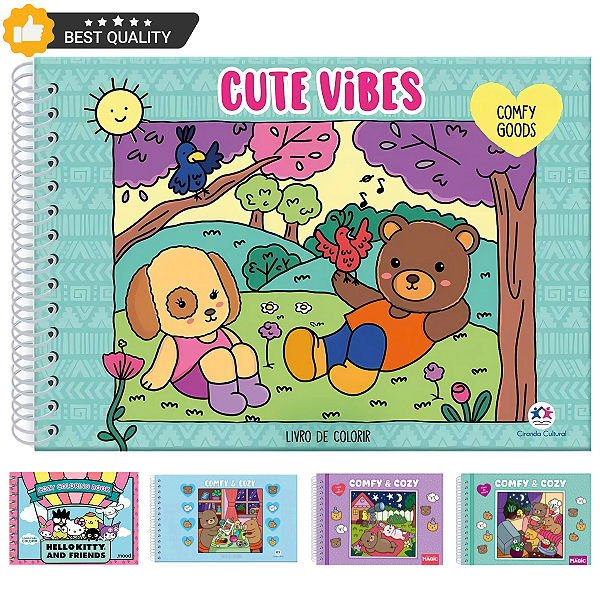 Livro De Colorir Estilo Bobbie Comfy Cozy Cute Vibes Cozy Coloring Book Envio Imediato