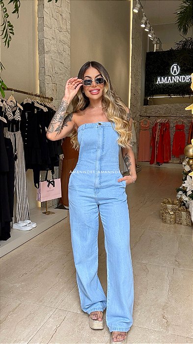 Macacão Longo Jeans