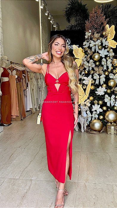 Vestido Midi top duplo coleção festas 5 estrelas !