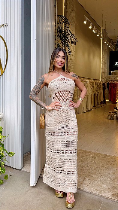 Vestido Tricot Longo c/Short !