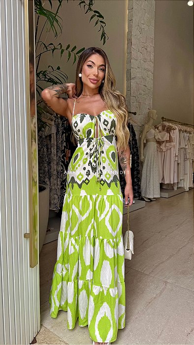 Vestido Longo estampado 5 estrelas !