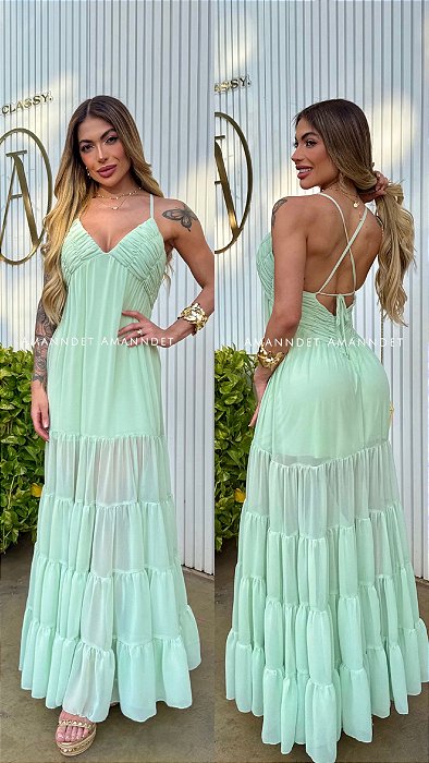 Vestido Longo Drapeado 5 Estrelas !