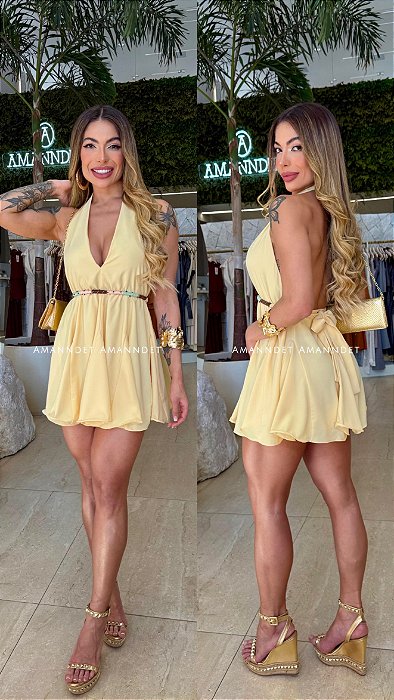 Vestido Mini/Cinto Miçangas 5 Estrelas !