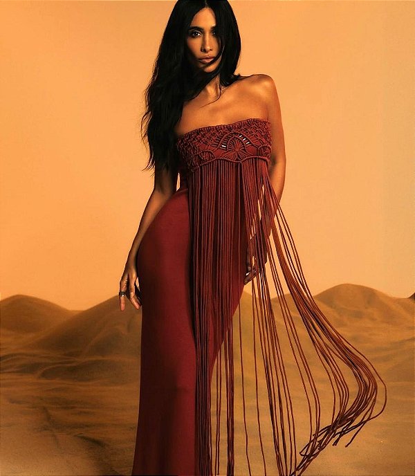 Vest. Midi TQC Com Macramê Open !