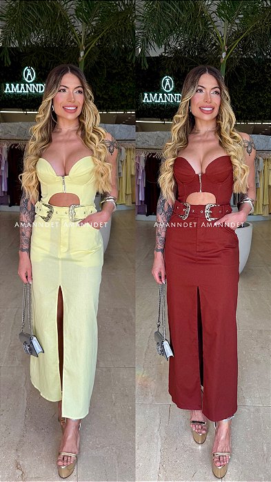 Vest. Midi Zíper/Fivelas 5 Estrelas !