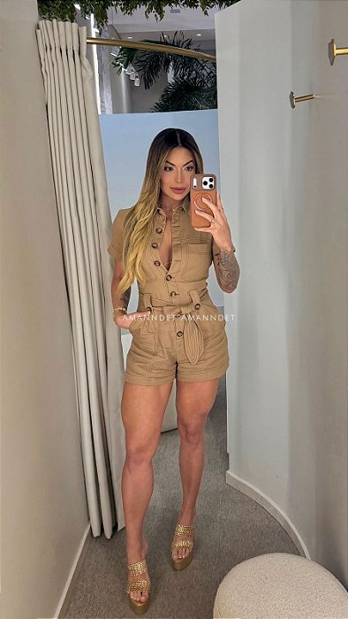 Macaquito Linho Bolsos/Cinto 5 Estrelas !