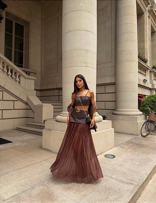 Conjunto Collins Couro Sintético/Tule !