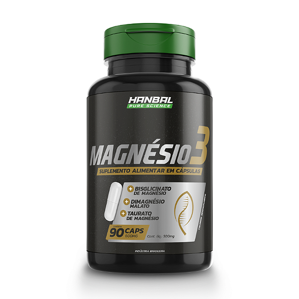 Magnésio 3x 90caps Triplo Magnésio - Hanbal
