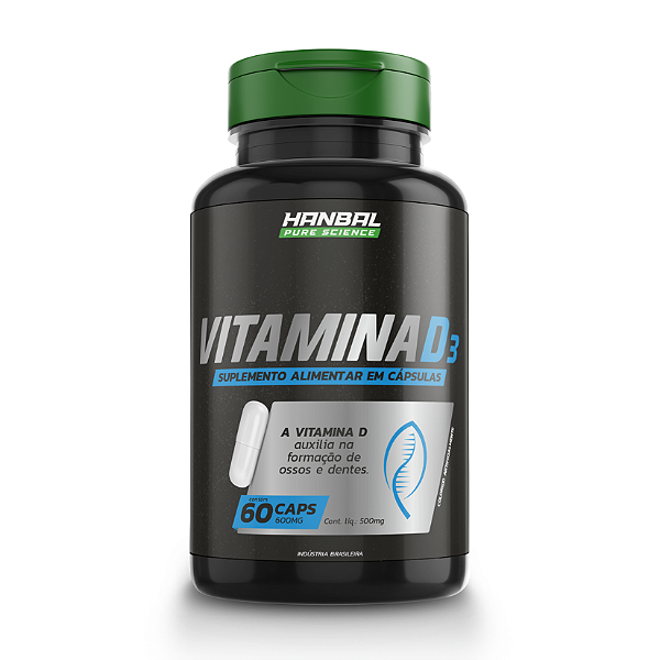 Vitamina D3 600mg 2000UI 60caps - Hanbal