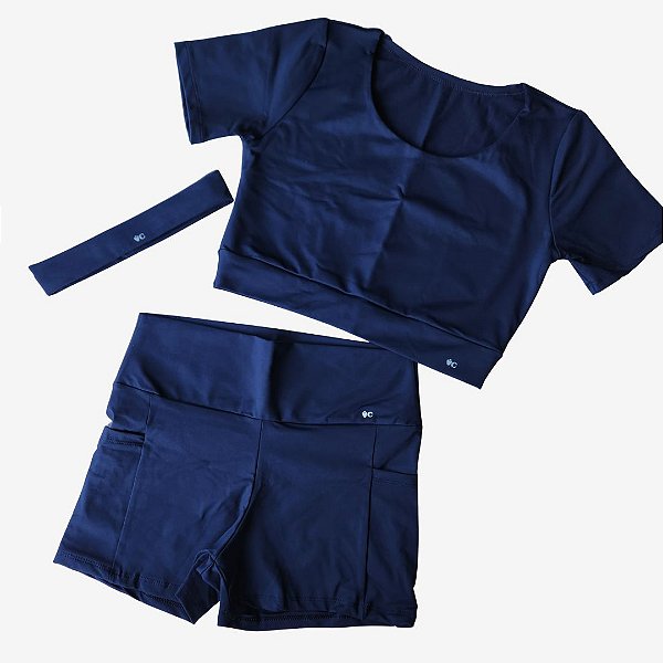CONJUNTO CROPPED E SHORT