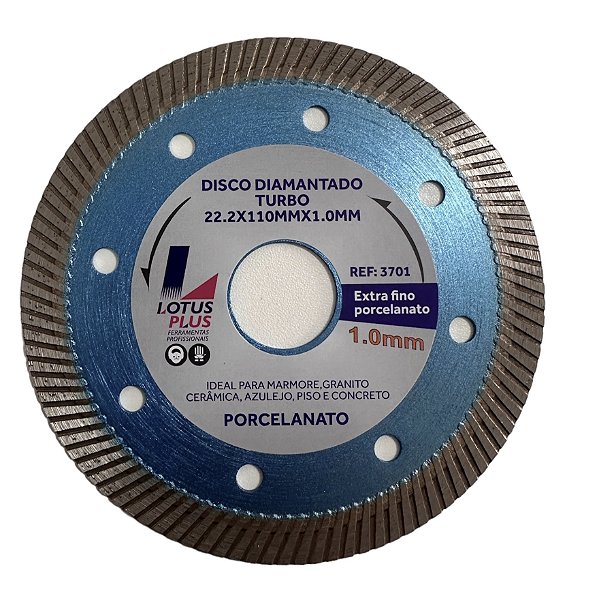 Disco Diamantado Fino Acabamento Porcelanato 22.2x110x1mm
