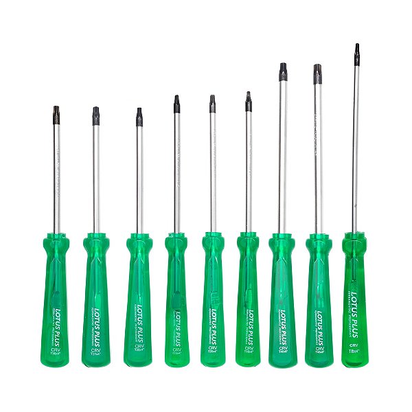 Kit 9 Chaves Torx Imantadas Cromo Vanádio Com Furo