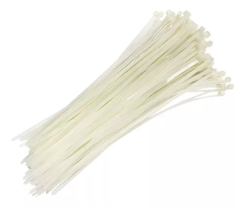 Abraçadeira De Nylon 4,8x300mm C/100Un Flex Lotus Cor Branco