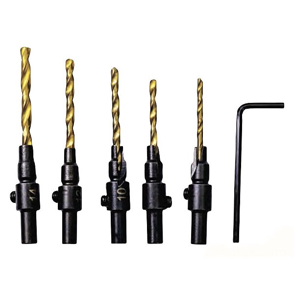 Brocas Escariadoras Kit Com 6 Peças - Brocas Escariadora