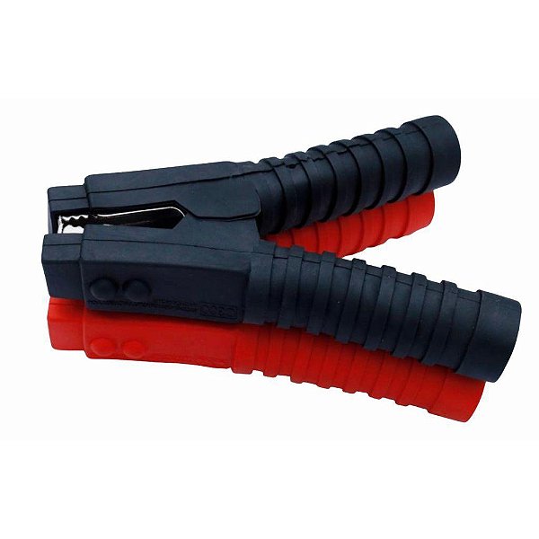 Garra Jacaré Bateria 600A Preta e Vermelha 2 peças Lotus