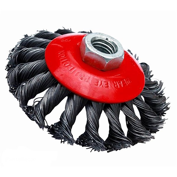 Escova de Aço Circular Cônica p/ Esmerilhadeira M14.1/2