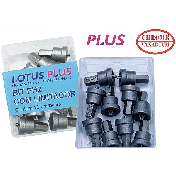 Bits Limitador Drywall PH2 10 Peças Parafusadeira
