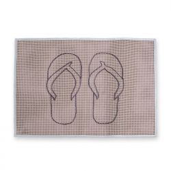 Talagarça desenhada par de chinelos 50/70 talagarça grossa/Dani talagarça