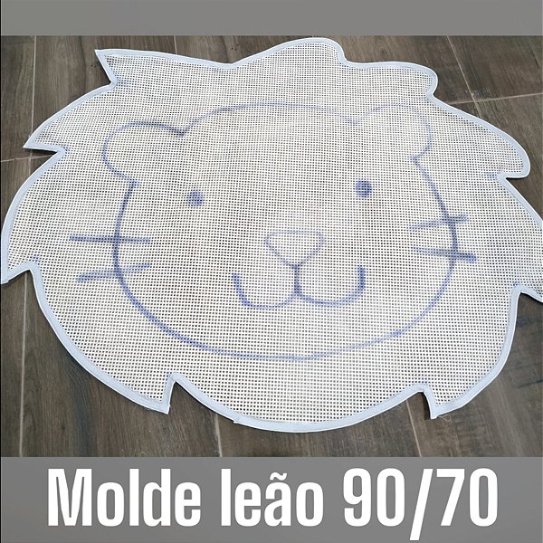 Talagarça desenhada molde leão 90/70